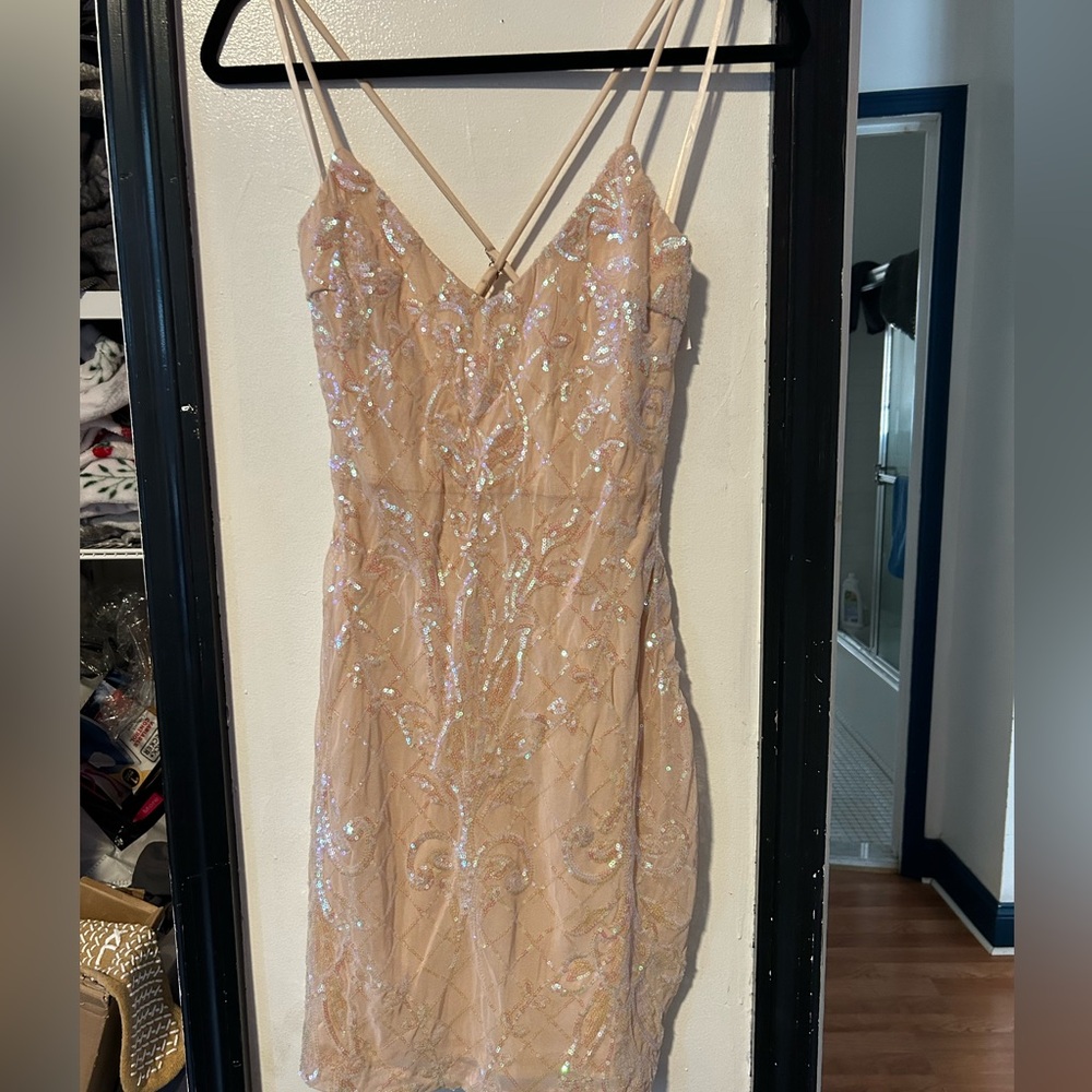 Nude with sequin details Dress